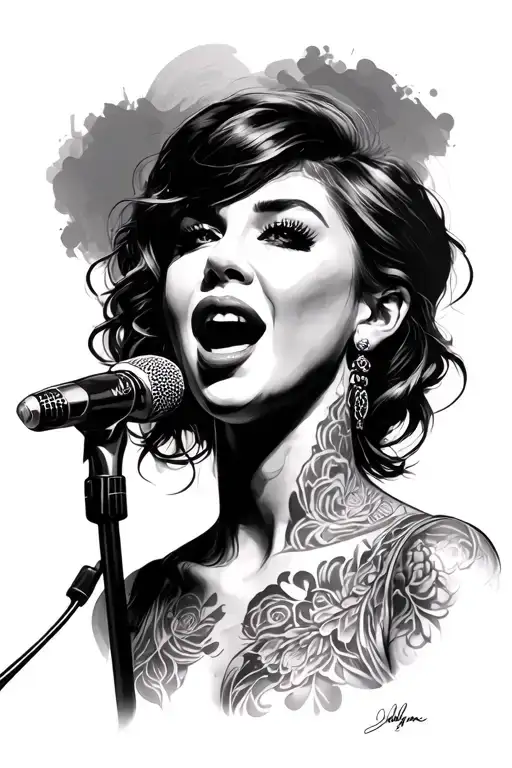 Woman Singer Performing