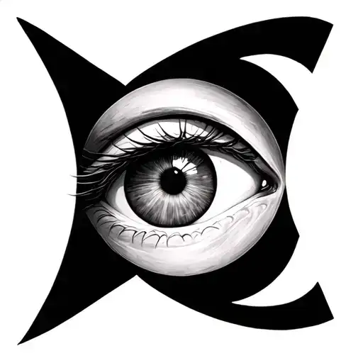 Moon Merging Eye Inside