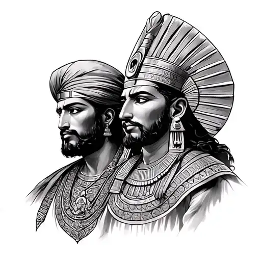 Sikh Warrior And Egyptian God