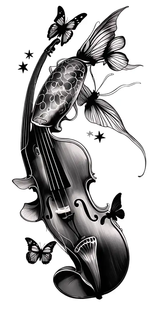 Stars Butterflies Koi And A Violin