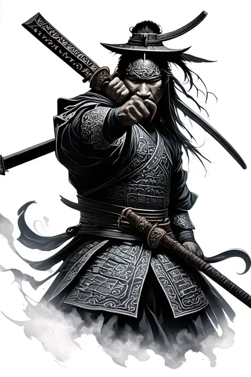Samurai Warrior Wielding