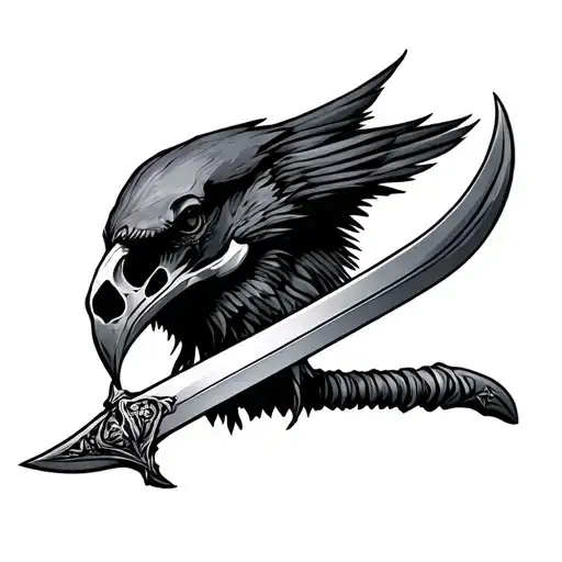 Crow Skull Sword