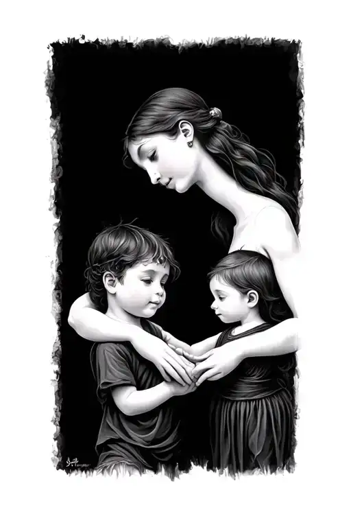 Mother And Son Holding Hands