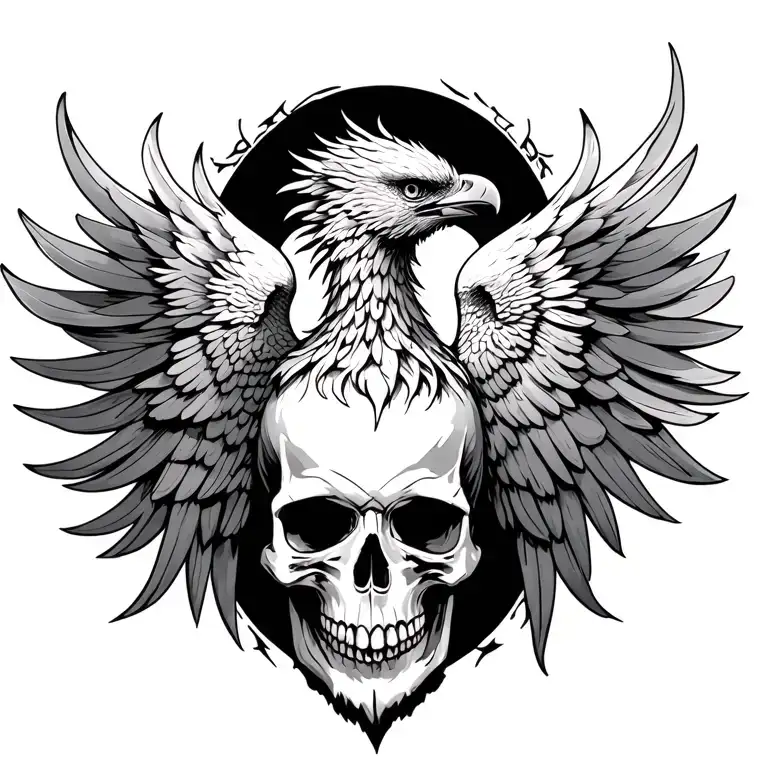 Phoenix And Skull Instead