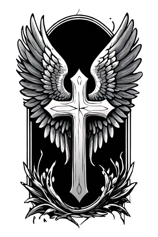 Cross With Wings