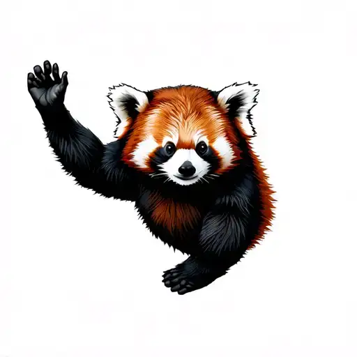 Red Panda Arms Up