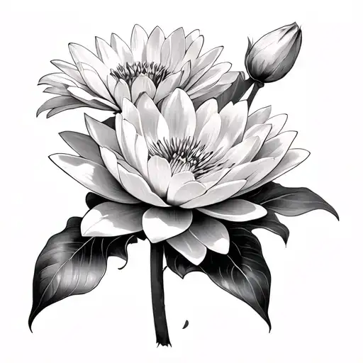 Marigold Water Lilly And Gladious Mixed Together