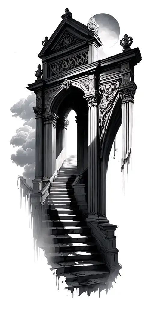 Heaven Gates Open With Stairs