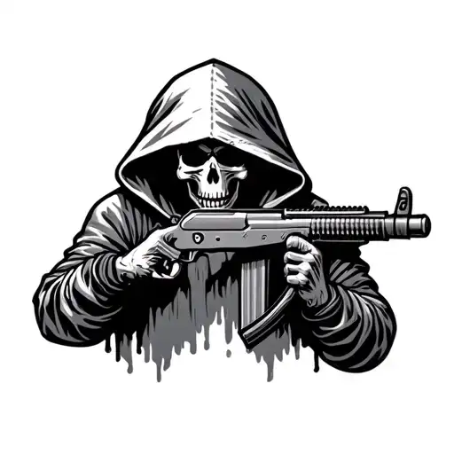 Hooded Reaper With Rifle