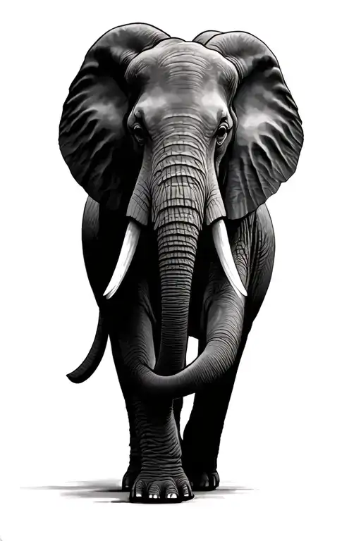 Three Elephants Walking Togther