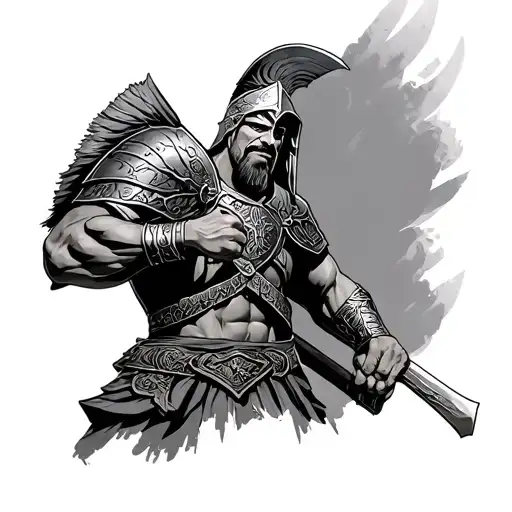 Spartano Warrior With A Contour In