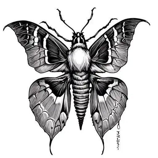 Ellies Tattoo But With A Death Moth