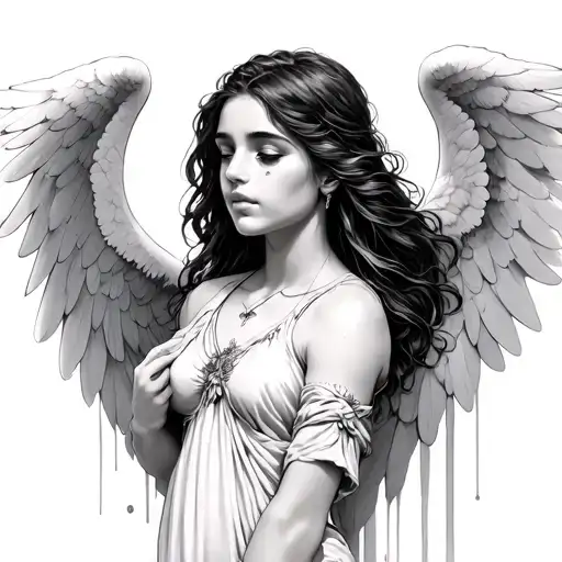 Girl Breaking Out Of Domestic Violence And Transforming Into An Angel