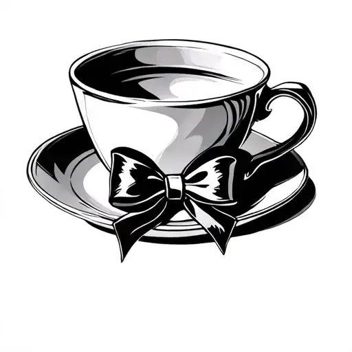 Teacup With A Single Bow
