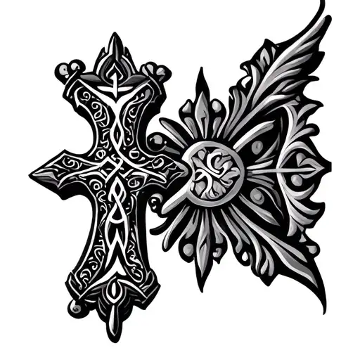 Christian Coptic Glorious Cross Rounded