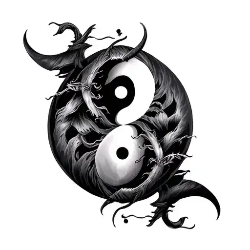 God And Devil On Yin Yang