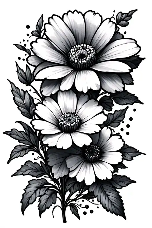 Flowers Minimal Tatoo