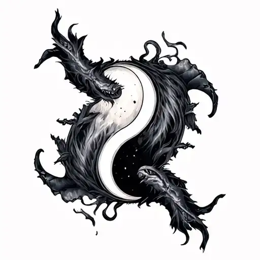 God And Devil On Yin Yang