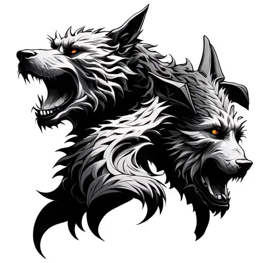 Cerberus Heads At Bottom