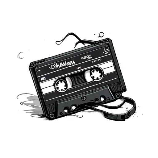 Black And White Casette Tape
