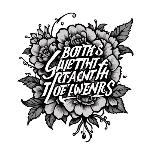 Gladiators Sayings With Tendrils With Flowers