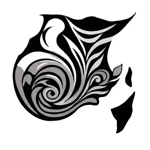 Africa Continent With Maori Design Inside