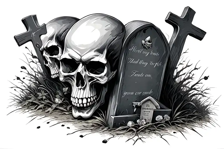 Skulls And Grave Yard
