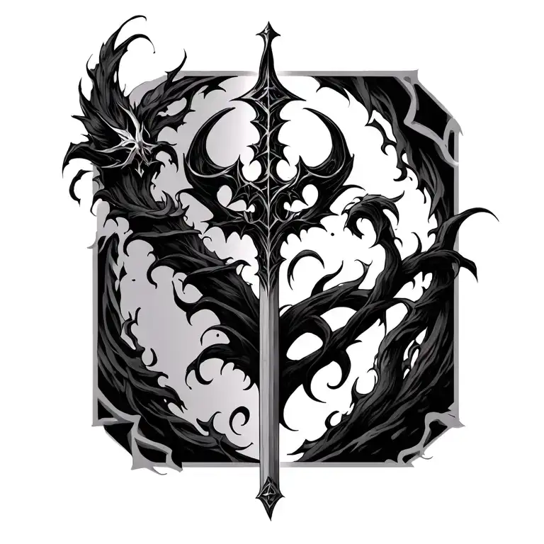 A Mage Staff With Vampiric Elements