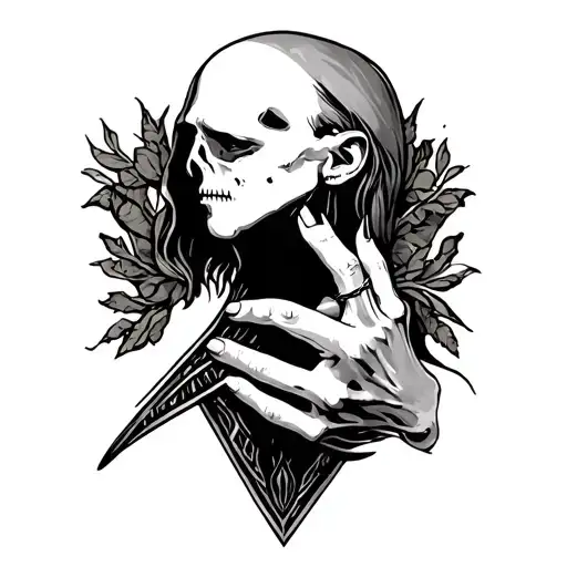 Hand Reaping From Chest Choking Neck