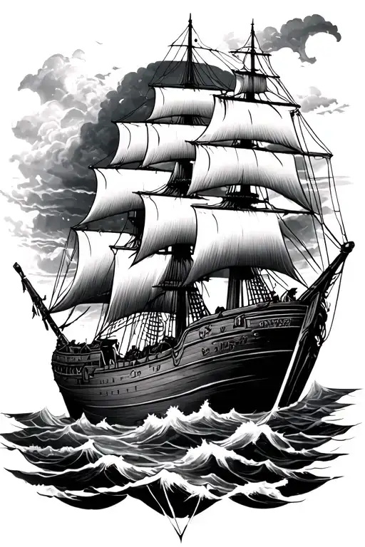 A Bicep Tattoo Design Inspired By The Ship Of Theseus Featuring A Theme Of Growth And A Quote