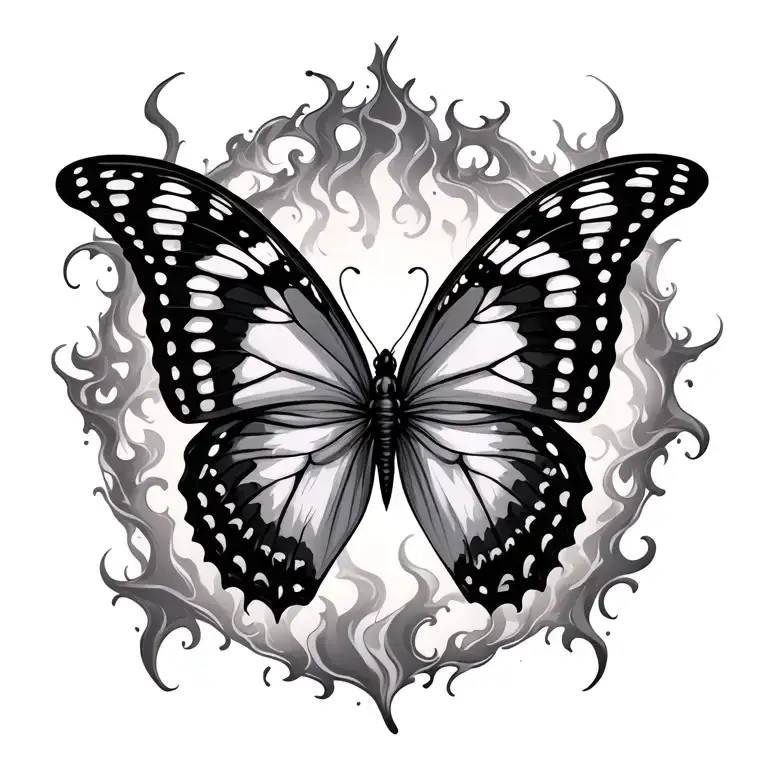 Butterfly With The Bottom Have Burned