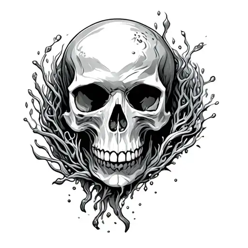 Skull Underwater Seascape
