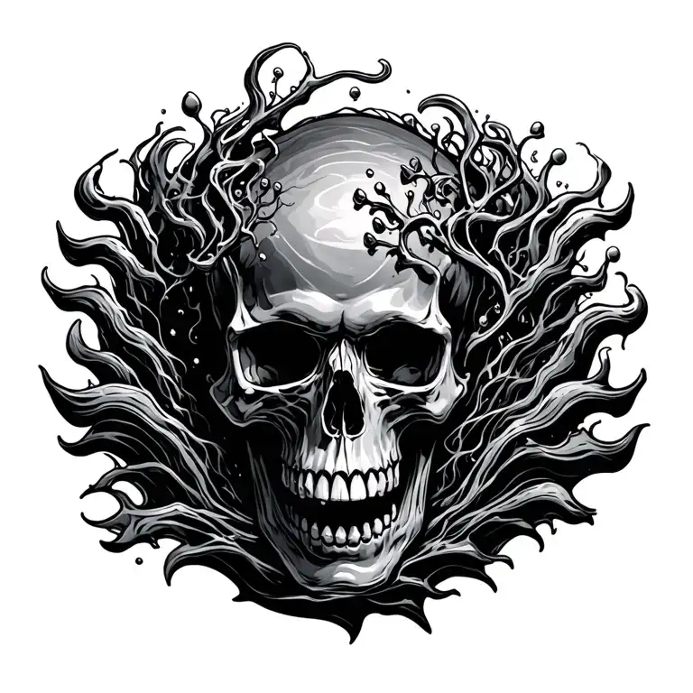 Skull Underwater Seascape