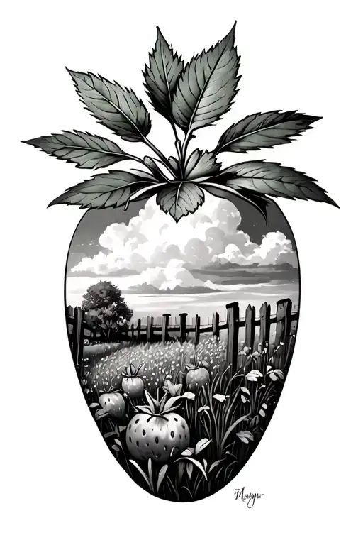 Strawberry Fields Complementing A Fence