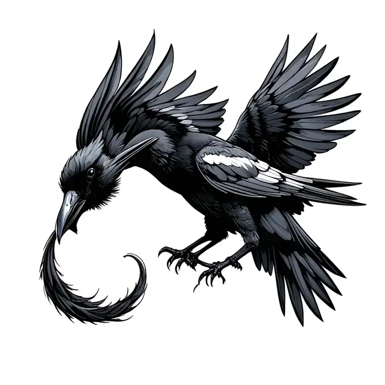 Humming And Raven Chasing His Tail