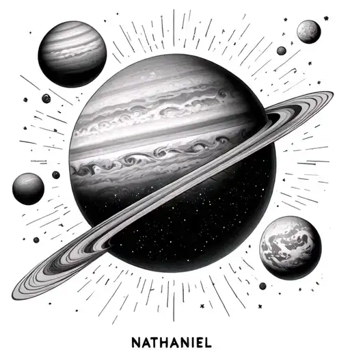 Solar System That Spells Out Nathaniel
