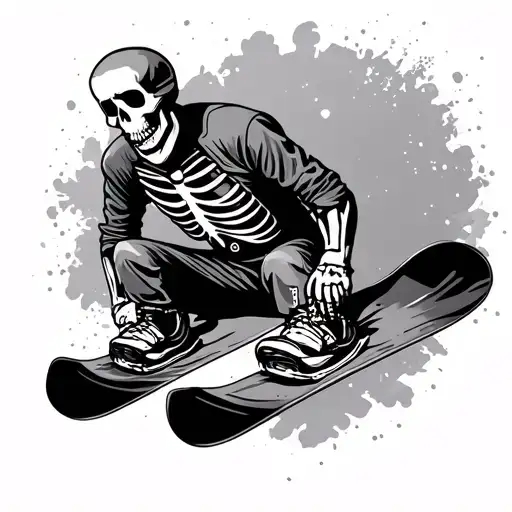 Snowboarding Skeleton