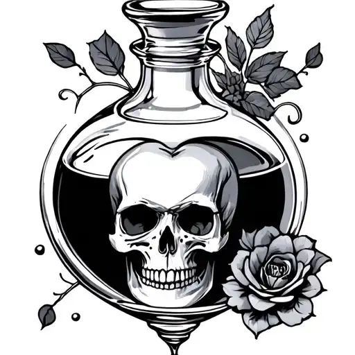 Love Potion With Skull Inside
