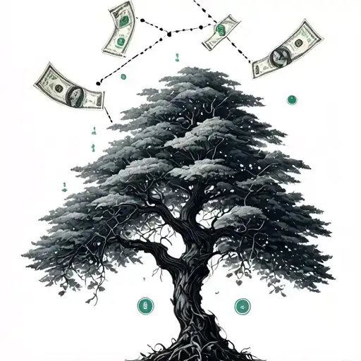 Gemini Constellation With Money Tree Growing