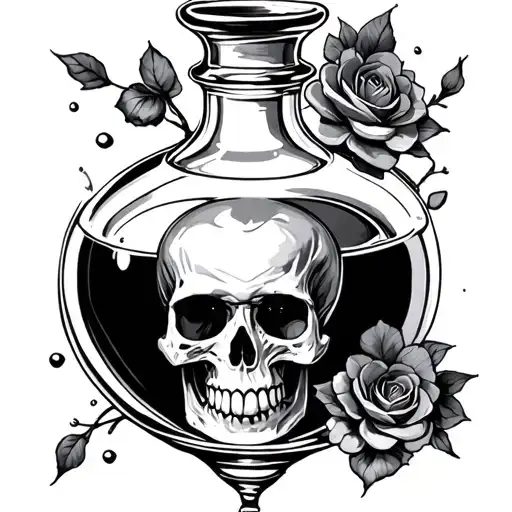 Love Potion With Skull Inside