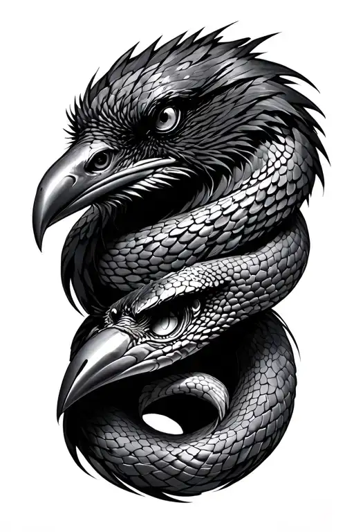 Snake Morph Into Raven