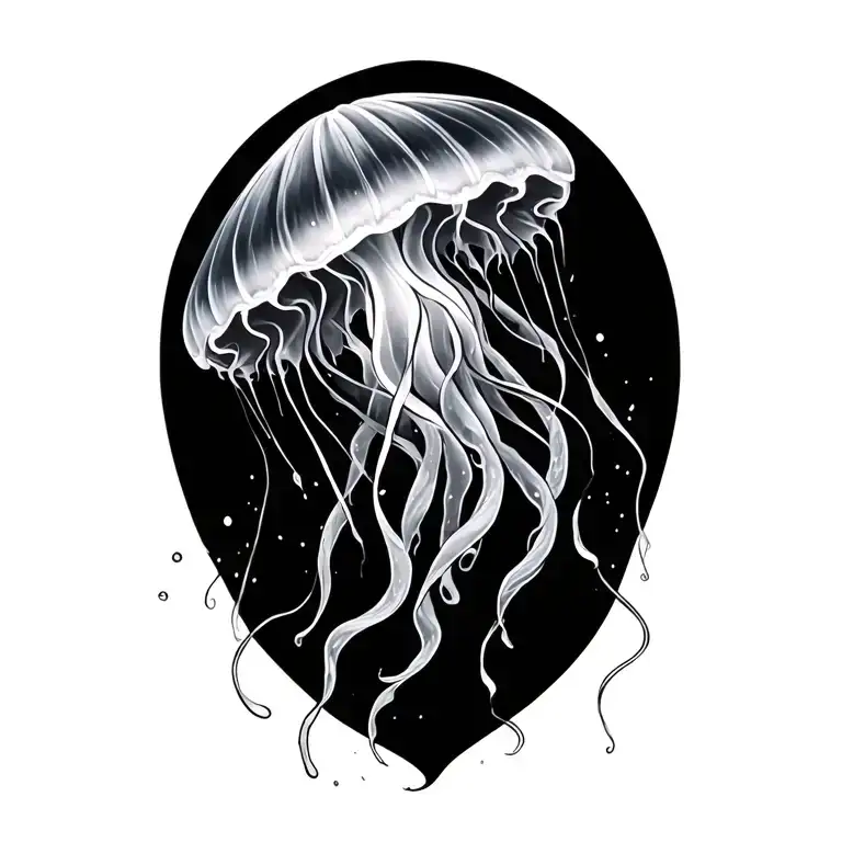 Flowy Jellyfish Gracefully Swimming