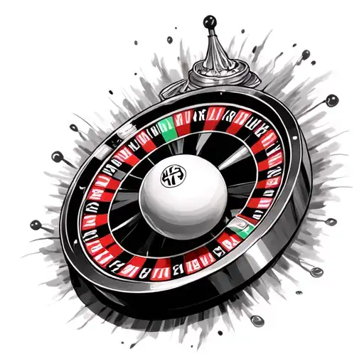 Roulette And The Ball In Number 14