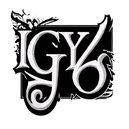 Neck Tattoo Small Text 'Igy6' Us