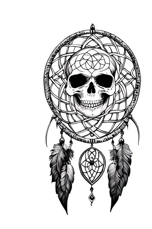 Celtic Knot Skull Dream Catcher