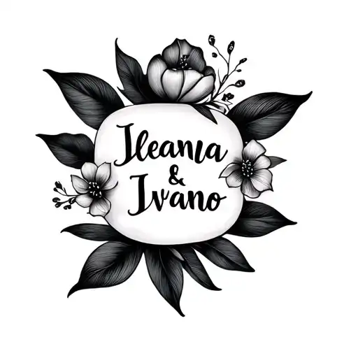 Create A Small And Feminine Minimal Tattoo With The Names Of My Parents Ileana And Ivano
