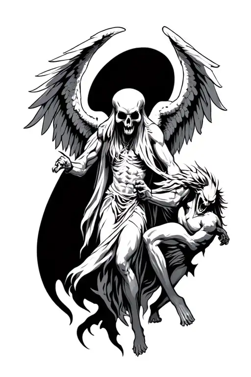 Angel Of Death Fighting Demons