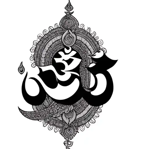 Trishul Om And Damru Along