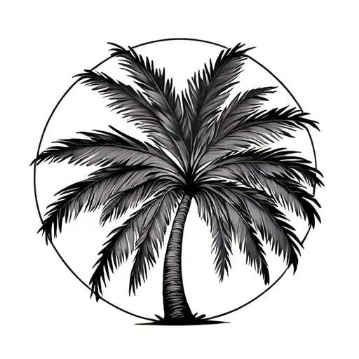 Palm Tree And Sun