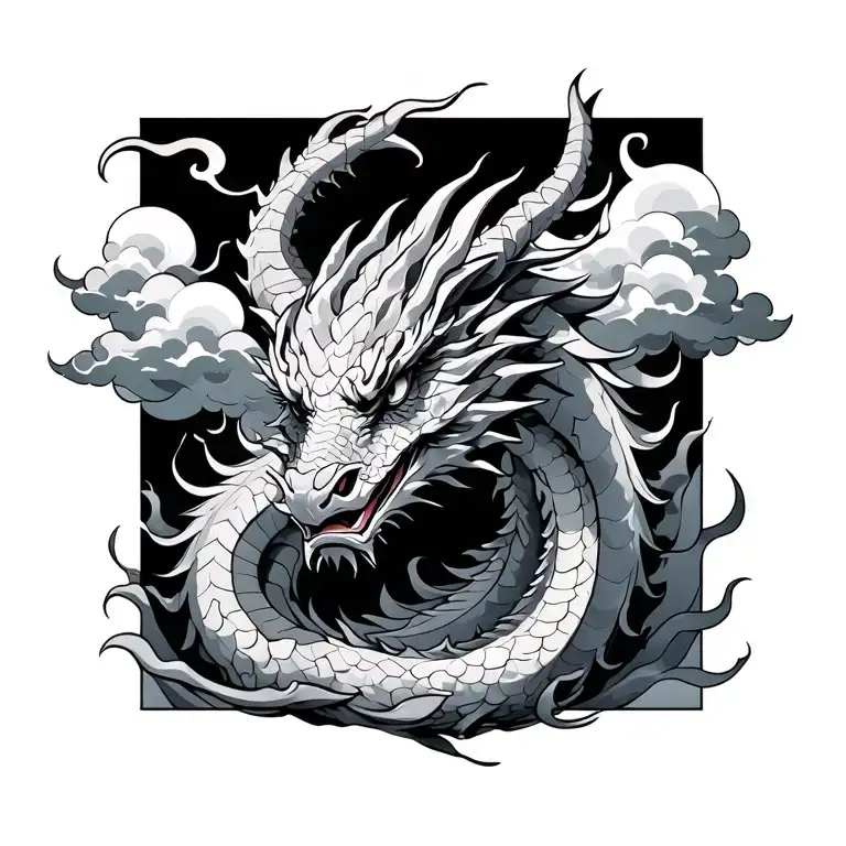 Dragon With Clouds